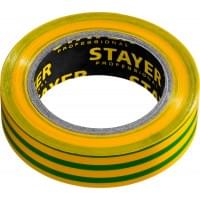 Изоляционная лента пвх STAYER Protect-10 15 мм х 10 м желто-зеленая не поддерживает горение 12291-S