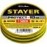 Изоляционная лента пвх STAYER Protect-10 15 мм х 10 м желто-зеленая не поддерживает горение 12291-S