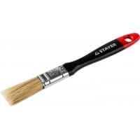 Плоская кисть STAYER Universal 20 мм 3/4" светлая натуральная щетина деревянная ручка 0104-020