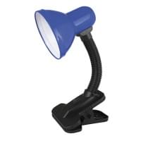 Настольный ламповый светильник на прищепке 12372 Ultraflash UF-320P синий 220В 40Вт Е27 (упаковка-пакет с подвесом)