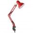 Настольный ламповый светильник на струбцине 12896 Ultraflash UF-312P красный 220В 60Вт Е27