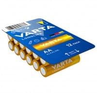 Батарейки Varta Longlife, 04106301112, щелочные, AA, LR6, 12 шт