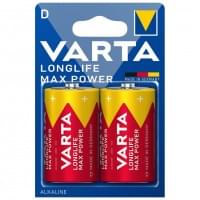 Батарейки Varta Longlife Max Power, 4720, D, LR20, 2 шт