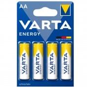 Батарейки Varta Energy, 04106229414, щелочные, AA, LR6, 4 шт