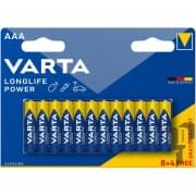 Батарейки Varta Longlife Power, 4903, щелочные, AAA, LR03, 12 шт