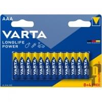 Батарейки Varta Longlife Max Power, 4903, щелочные, AAA, LR03, 12 шт