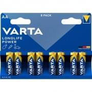 Батарейки Varta Longlife Power, 04906121418, щелочные, AA, LR6, 8 шт