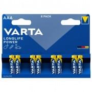 Батарейки Varta Longlife Power, 04903121418, щелочные, AAA, LR03, 8 шт