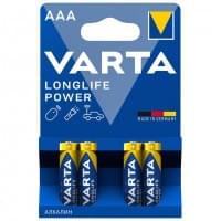 Батарейки Varta Longlife Power, 4903, щелочные, AAA, LR03, 4 штуки