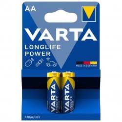 Батарейки Varta Longlife Power, 4906, щелочные, AA, LR6, 2 штуки