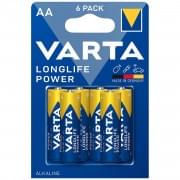 Батарейки Varta Longlife Power, 4906, щелочные, AA, LR6, 6 шт