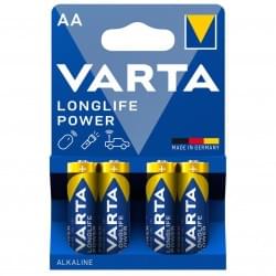 Батарейки Varta Longlife Power, 4906, щелочные, AA, LR6, 4 штуки
