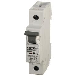 Автоматический выключатель СВЕТОЗАР 1-полюсный 6 A "B" откл. сп. 6 кА 230/400В SV-49011-06-B