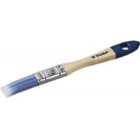 Малярная плоская кисть ЗУБР Аква 20 мм 3/4'' искусственная светлая щетина деревянная ручка 4-01007-020
