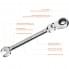 Шарнирный трещоточный гаечный ключ ЗУБР Профессионал 12 мм 27101-12