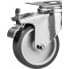 Поворотное колесо с тормозом термопластич. резина/полипропилен ЗУБР Профессионал d=75 мм г/п 60 кг 30946-75-B