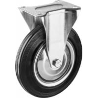 Неповоротное колесо резина/металл игольчатый подшипник ЗУБР Профессионал d=200 мм г/п 185 кг 30936-200-F