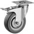 Поворотное колесо с тормозом ЗУБР резина/полипропилен d=75 мм г/п 50 кг 30956-75-B