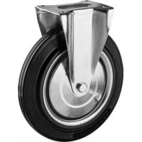 Неповоротное колесо резина/металл игольчатый подшипник ЗУБР Профессионал d=250 мм г/п 210 кг 30936-250-F