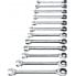 Набор комбинированных трещоточных гаечных ключей ЗУБР Профессионал 12 шт. 8-22 мм 27075-H12
