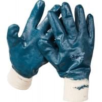 Рабочие перчатки ЗУБР Профессионал р. XL с манжетой и полным нитриловым покрытием 11272-XL