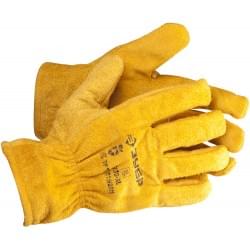 Рабочие перчатки ЗУБР р. XL кожаные с подкладкой 1135-XL