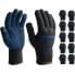 Трикотажные перчатки ЗУБР р. L-XL утепленные с ПВХ покрытием (точка) 10 пар 11462-H10