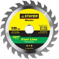 STAYER Fast Line 235 x 30мм 24Т, диск пильный по дереву, быстрый рез, 3680-235-30-24
