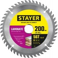 STAYER LAMINATE 200 x 32/30мм 56T, диск пильный по ламинату, аккуратный рез, 3684-200-32-56