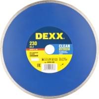 DEXX CLEAN AQUA CUT 230 мм, диск алмазный отрезной сплошной по кафельной и керамической плитке (230х22.2 мм, 5х2.3 мм), 36695-230