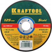 KRAFTOOL 125x2.5x22.23 мм, круг отрезной по металлу для УШМ 36250-125-2.5