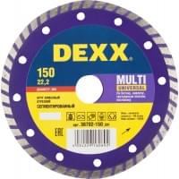 DEXX MULTI UNIVERSAL 150 мм, диск алмазный отрезной сегментированный, бетон, кирпич, песчаник, гранит (150х22.2 мм, 7х2.1 мм), 36693-150