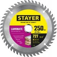 STAYER LAMINATE 250 x 32/30мм 72Т, диск пильный по ламинату, аккуратный рез, 3684-250-32-72