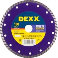 DEXX MULTI UNIVERSAL 180 мм, диск алмазный отрезной сегментированный, бетон, кирпич, песчаник, гранит (180х22.2 мм, 7х2.3 мм), 36693-180