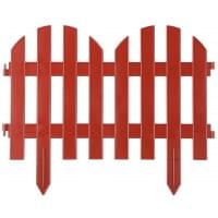 Декоративный забор GRINDA Палисадник 28х300 см, терракот 422205-T