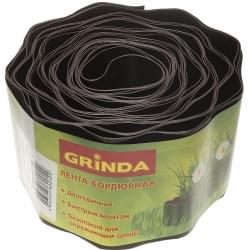 Бордюрная лента GRINDA 10 см х 9 м, коричневая 422247-10