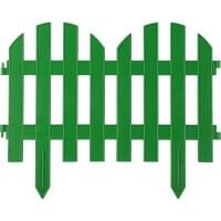 Декоративный забор GRINDA Палисадник 28х300 см, зеленый 422205-G