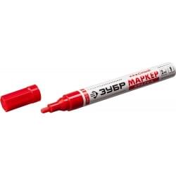 Маркер-краска ЗУБР Профессионал МП-400 красный 2-4 мм круглый наконечник 06325-3