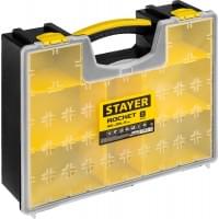 Пластиковый органайзер со съемными лотками STAYER ROCKET-8 420 х 334 х 115 мм (16,5") 38033-16