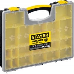 Пластиковый органайзер со съемными лотками STAYER ROCKET-19 420 x 330 x 50 мм (16,5") 2-38032